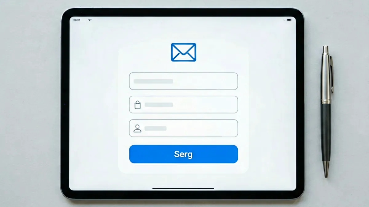 9797联系页面示意图，显示邮件图标和简洁的联系表单界面